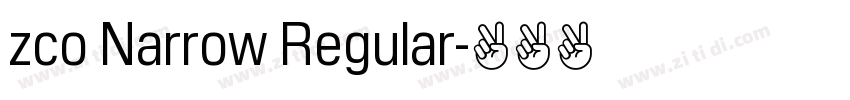 zco Narrow Regular字体转换